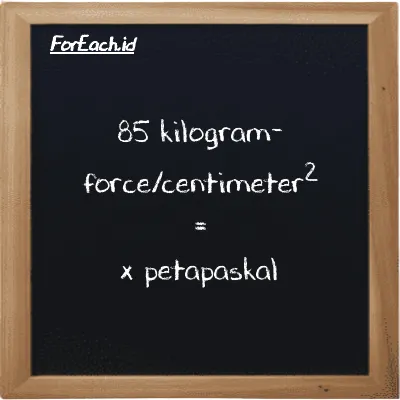 Contoh konversi kilogram-force/centimeter<sup>2</sup> ke petapaskal (kgf/cm<sup>2</sup> ke PPa)